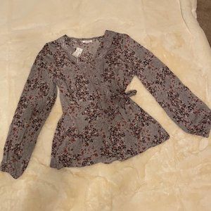 Maurices Floral Long Sleeve Blouse